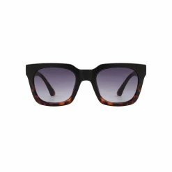 New A.Kjaerbede Nancy Sunglasses - Black Demi Tortoise