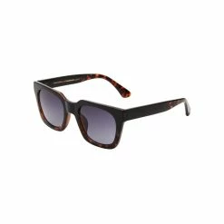 New A.Kjaerbede Nancy Sunglasses - Black Demi Tortoise
