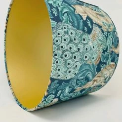 A Shade Unusual Morris Forest Lampshade Teal 25cm