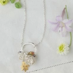 Amanda Coleman New Peony Twig Hoop Pendant