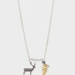 Amanda Coleman New Small Stag And Fern Pendant Necklace