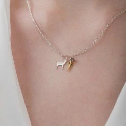 Amanda Coleman New Small Stag And Fern Pendant Necklace