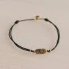 Bazou Black Elastic Bracelet Zebra Print New