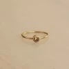 New Bazou Champagne Stone On Gold Ring