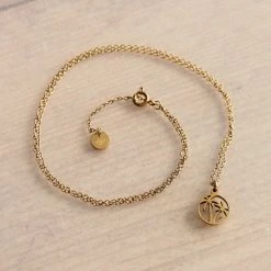 New Bazou Fine Necklace 'Palm Tree' - Gold