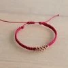 Bazou Macrame Bracelet With Gold Details – Fuchsia New