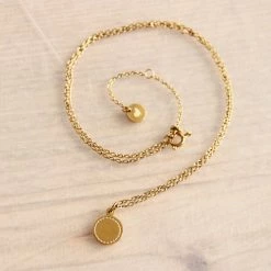 Bazou Round Dots Charm Chain Necklace New