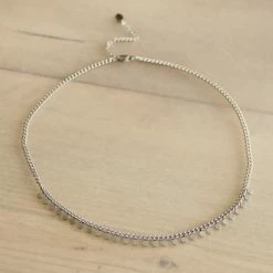 New Bazou Silver Coins Chain Necklace