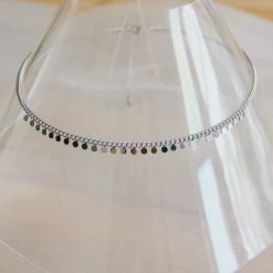 New Bazou Silver Coins Chain Necklace