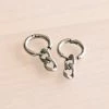 New Bazou Steel Chain Earrings