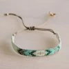 New Bazou Weave Bracelet Green Gold