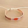 Bazou Weaving Bracelet Coral/Dark Blue/Red New