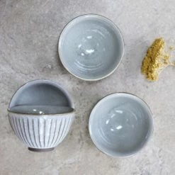 Biggie Best Capri Ribbed Bowl Grey New