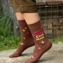 Accessories Blue Q Here Comes Cool Mom Ladies Socks