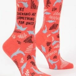 Blue Q Try Sucking At Something Ladies Crew Socks