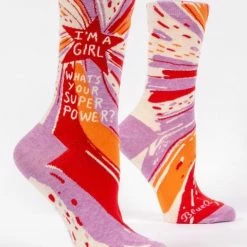 New Blue Q Whats Your Superpower Ladies Socks