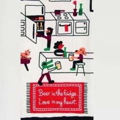 Blue Q Beer In The Fridge Dish Towel Homewares