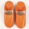 New Bohemia Moroccan Babouche Slippers Tangerine