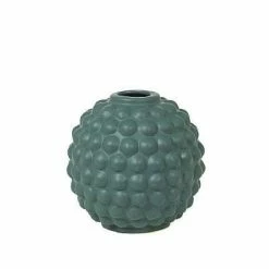 Broste Copenhagen Blue Vase Dotty Round Stoneware