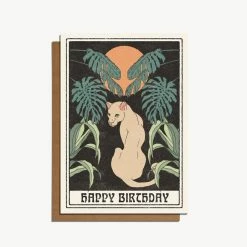 Cai & Jo Panther Happy Birthday Card