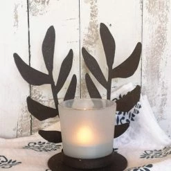Casa Verde Olivo Votive Candle Holder Rust New
