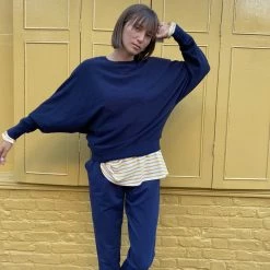 Chalk Betty Jumper In Navy