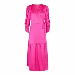Co'couture Mira Wrap Dress Pink New