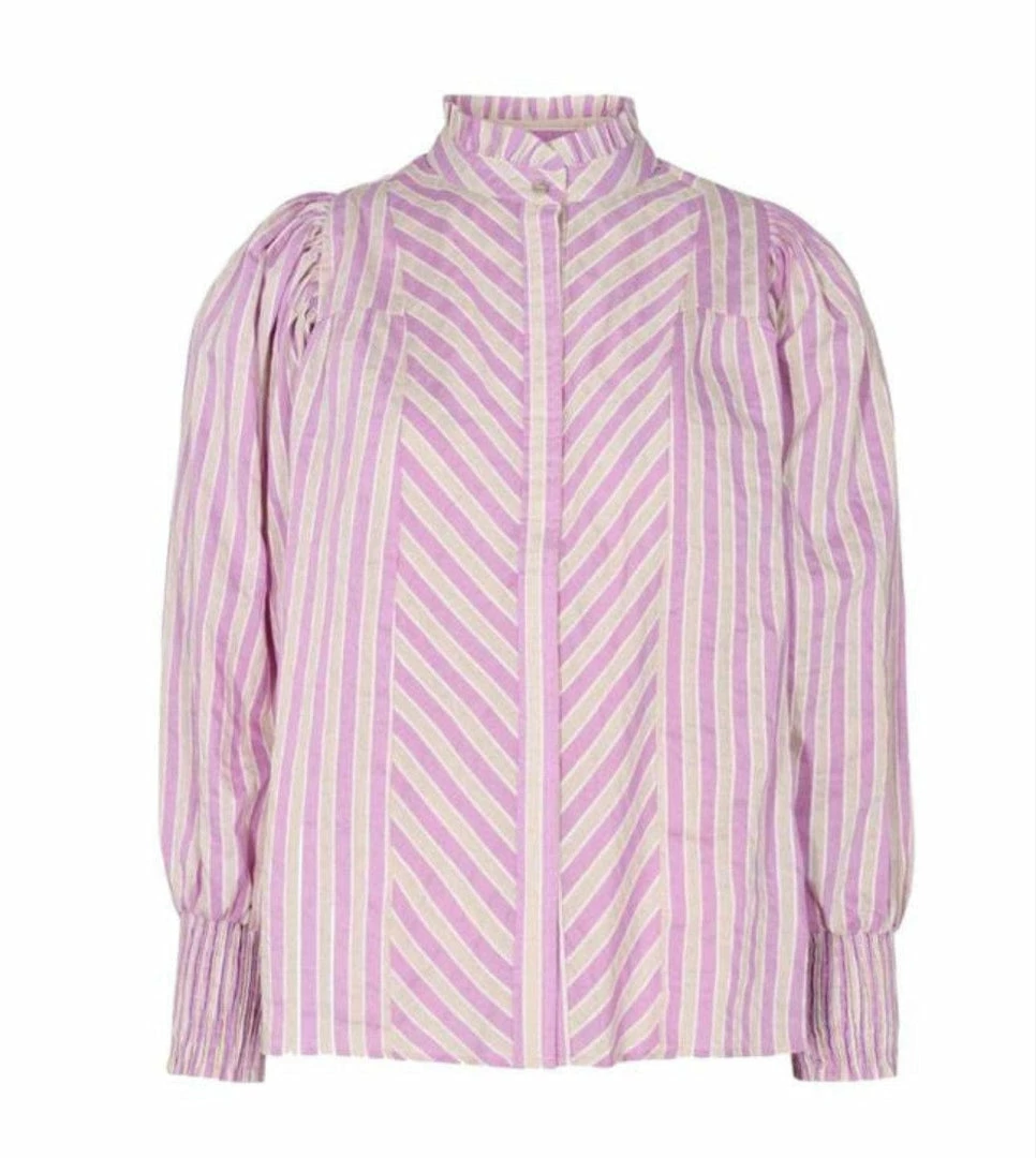 New ✔️ Co'couture Odine Stripe 👕 Shirt 🍬 Candyfloss ✨ 2 Co'couture Odine Stripe Shirt Candyfloss