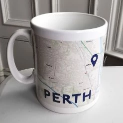 Default Perth Scotland Colour Map Mug Homewares