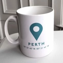 Default Homewares Perth Scotland Geographic Coordinates Mug