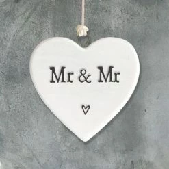 East Of India Porcelain Heart - Mr & Mr Homewares