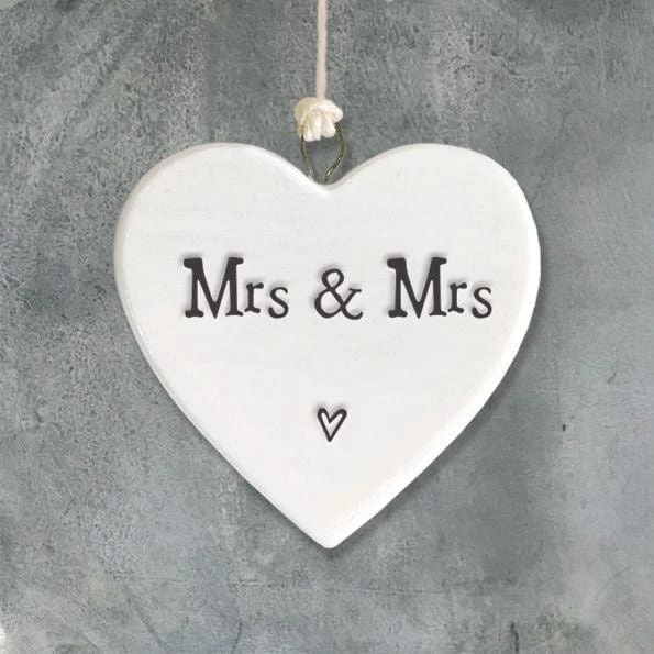 Best deal 🔔 Homewares East Of India Porcelain Heart - Mrs & Mrs 🎉 1 Homewares East Of India Porcelain Heart - Mrs & Mrs
