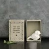 East Of India Porcelain Matchbox Bird Homewares