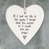 New East Of India Porcelain Round Heart-If I Had My Life Again