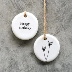 East Of India Floral Hanger Happy Birthday