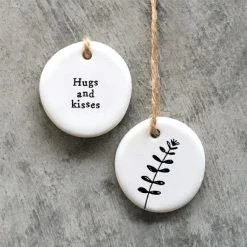 East Of India Floral Hanger Hugs & Kisses