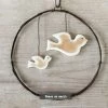 East Of India Lg Rusty Wire Dove Ornament
