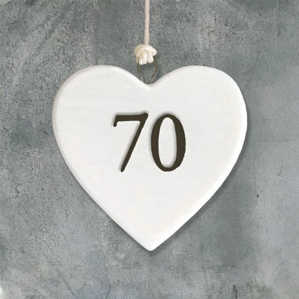 Brand new 🤩 Homewares East Of India Porcelain Heart - Age 70 😉 1 Homewares East Of India Porcelain Heart - Age 70