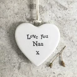 New East Of India Porcelain Heart Love Nan