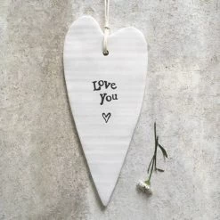 New East Of India Porcelain Long Heart Love You