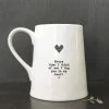 New East Of India Porcelain Mug Heart Every Time