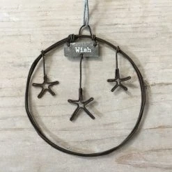 East Of India Sm Rusty Wire Ornament Stars