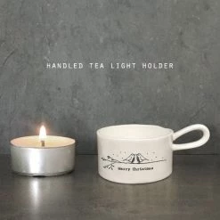East Of India Tea Light Holder Merry Christmas Homewares