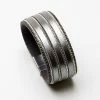Jewellery Eliza Gracious Leather Gunmetal Cuff Bracelet