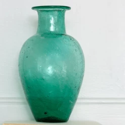 Grand Illusions Chambal Vase Recycled Glass Teal