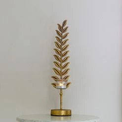 Grand Illusions Golden Branch Candle Holder New