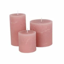 Grand Illusions Rustic Pillar Candle Dusky Pink 100x100mm