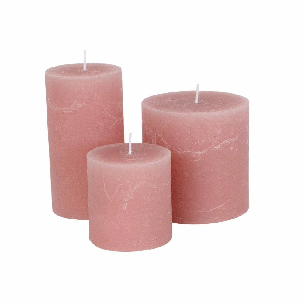 Flash Sale 🛒 Grand Illusions Rustic Pillar Candle Dusky Pink 100x100mm ⭐ 1 Grand Illusions Rustic Pillar Candle Dusky Pink 100x100mm