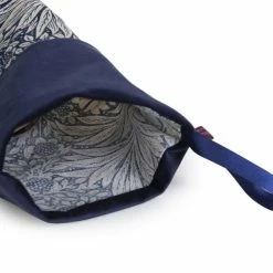 Hot Sale 🎁 New Green & Heath 🎄 Christmas Stocking In William Morris Marigold Indigo With Navy Velvet Trim ✨ 6 New Green & Heath Christmas Stocking In William Morris Marigold Indigo With Navy Velvet Trim