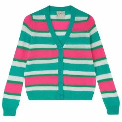 Jumper 1234 Deckchair Stripe Cardigan Emerald